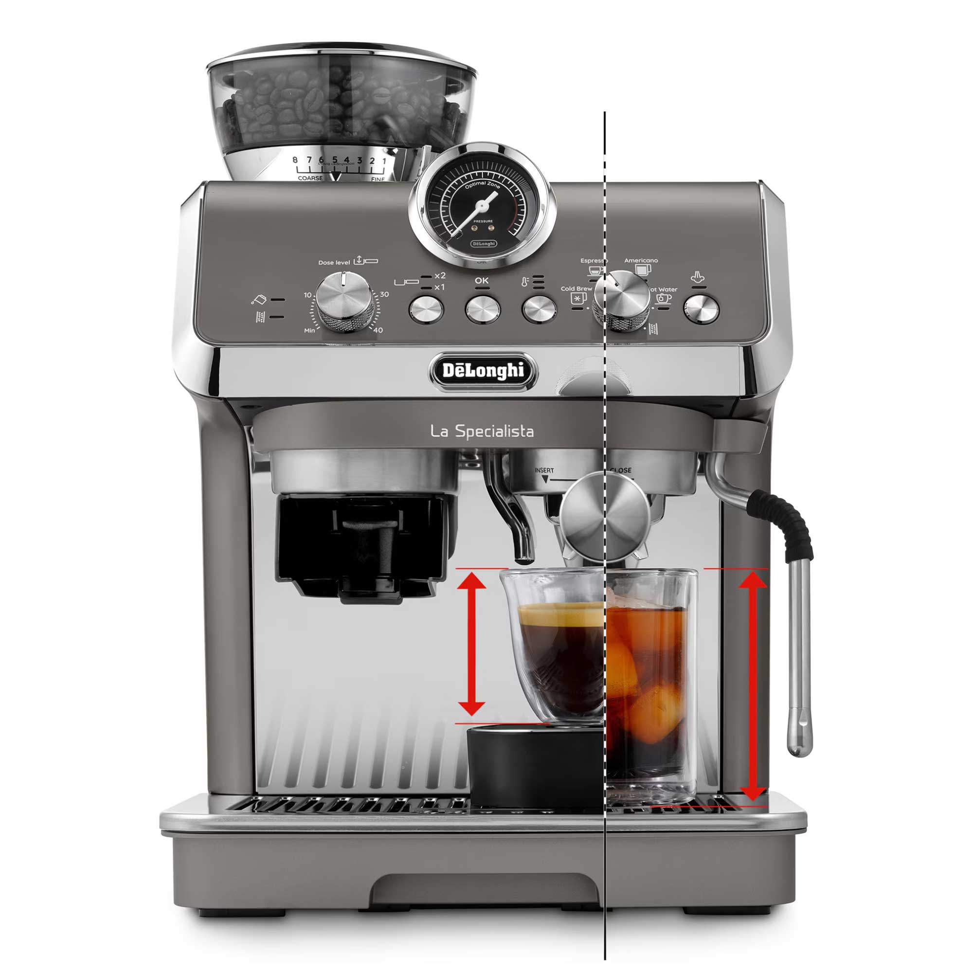 Aparat za kafu DeLonghi La Specialista Arte Evo EC9255.M 15 bara espresso-pump srebrni