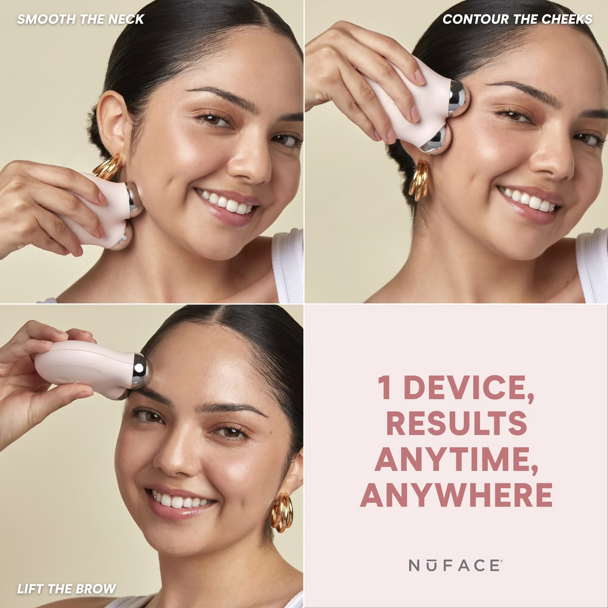 Mikrostrujni uređaj za tretman kože NuFACE Mini+®Starter Kit - Sandy Rose
