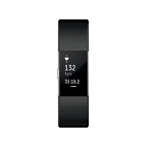 Tracker Fitbit Charge 2 FB407SBKL-EU Black Silver L