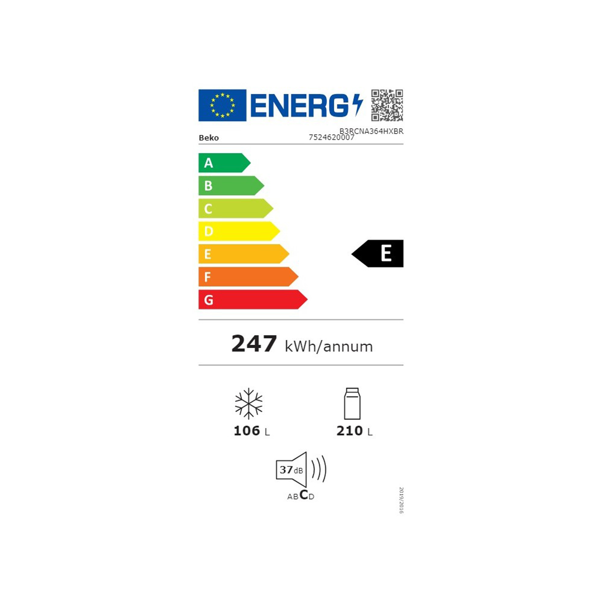 Frižider Beko B3RCNA 364 HXBR