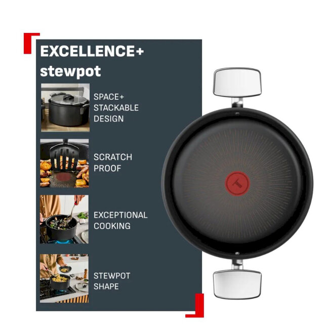 Lonac Tefal Excellence+ G3285353 28cm + poklopac