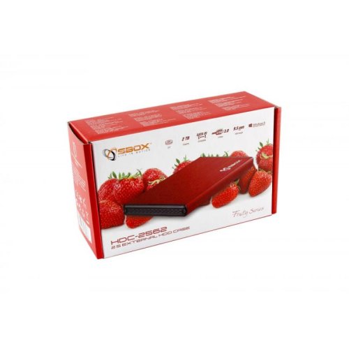 HDD Kućište SBOX HDC-2562 USB-3.0 Crveni