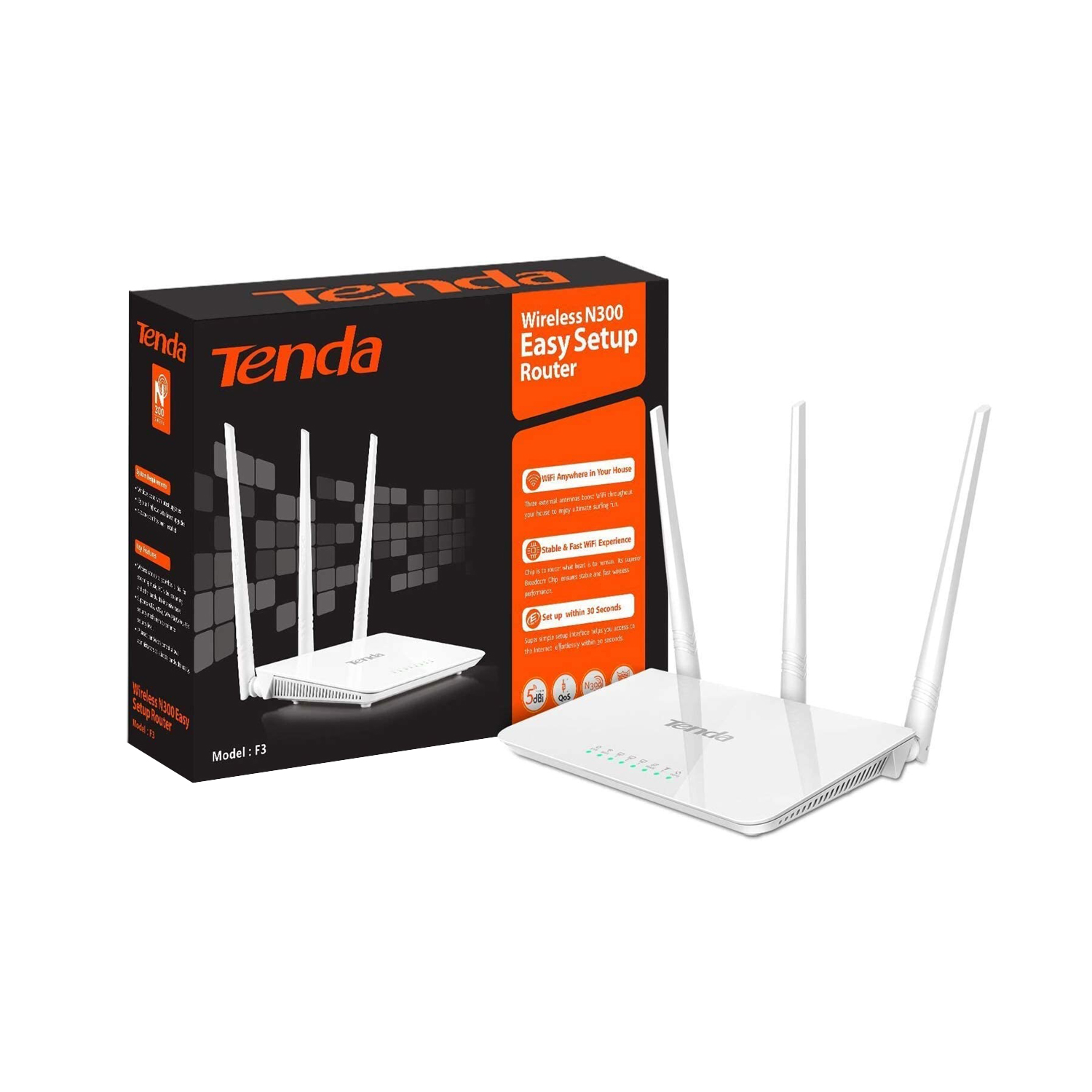 Router Tenda wireless N 300Mbps F3/200m2