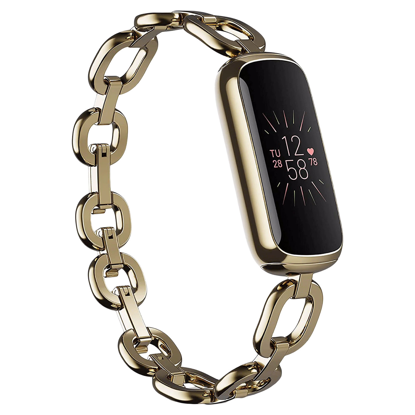 Tracker Fitbit Luxe SE FB422GLPK Soft Gold_Peony_Gorjana Juwellery Band