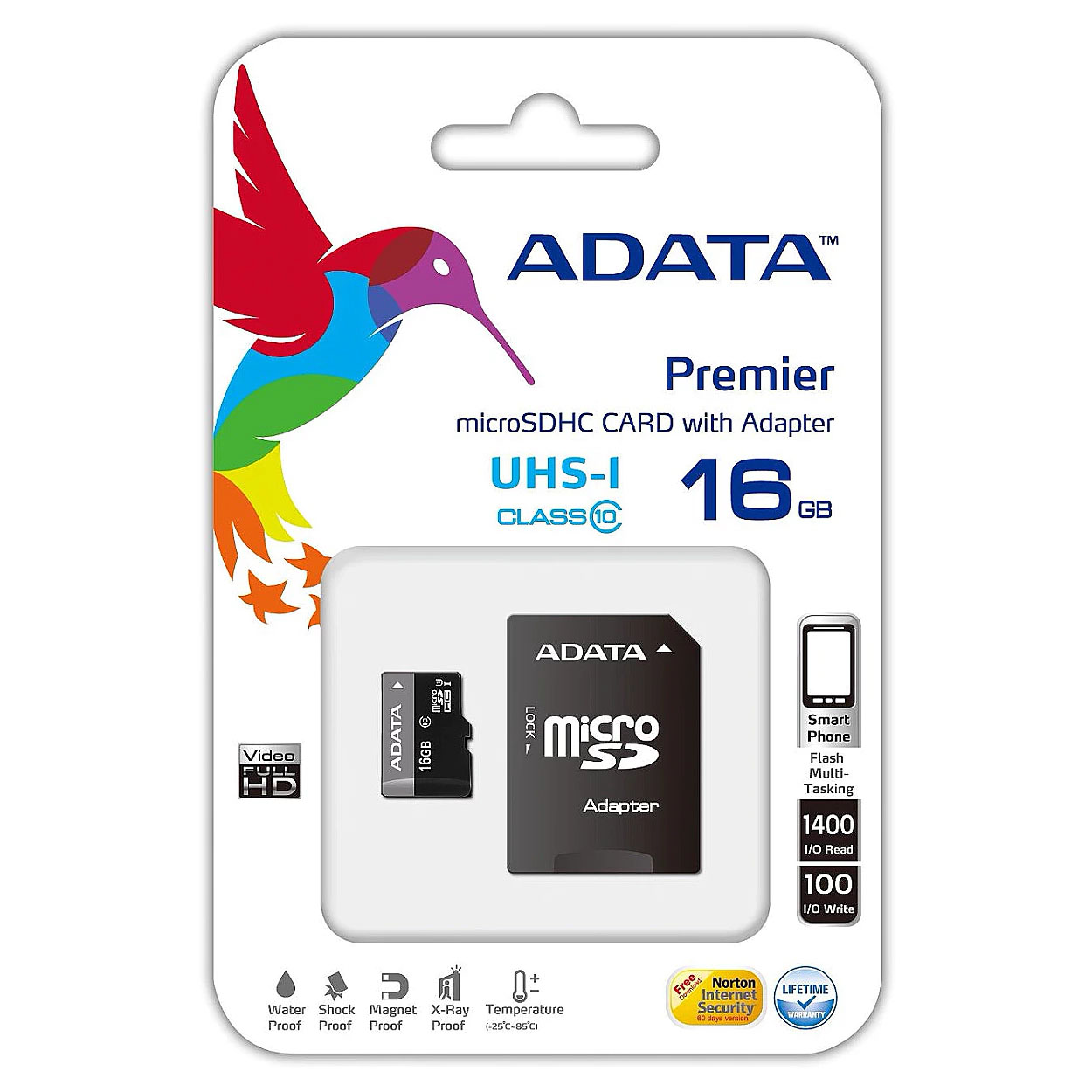 Memory Card Adata SD Micro 16GB Class 10 UHS-I plus Adapter