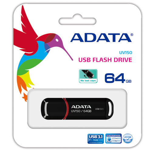 USB Memory Stick Adata UFD 64GB UV150 USB 3.2 Black
