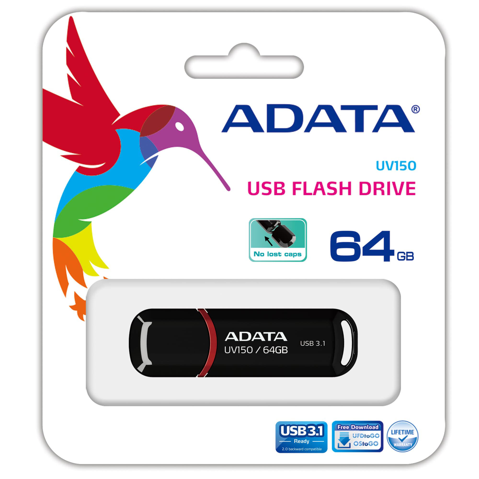 USB Memory Stick Adata UFD 64GB UV150 USB 3_2 Black