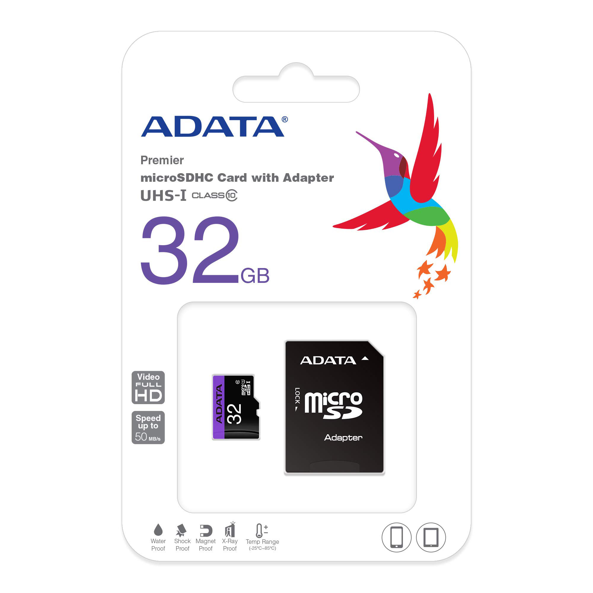 Memory Card Adata SD Micro 32GB Class 10 UHS-I plus Adapter