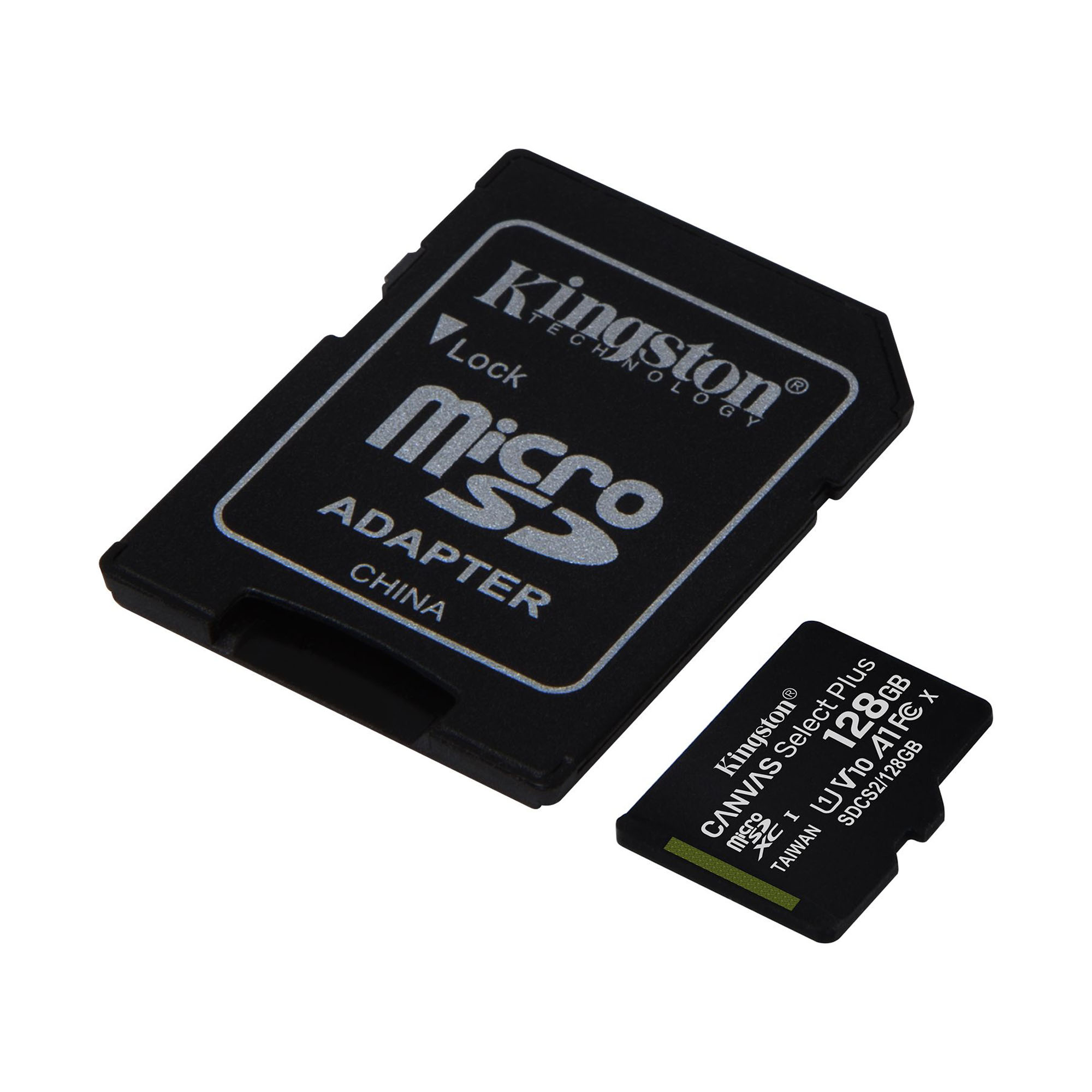 Memory Card Kingston SD MICRO 128GB UHS-I Class 10 plus SD adapter