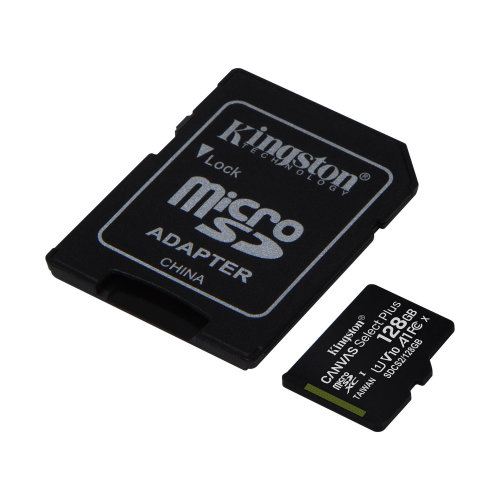 Memory Card Kingston SD MICRO 128GB UHS-I Class 10 + SD adapter