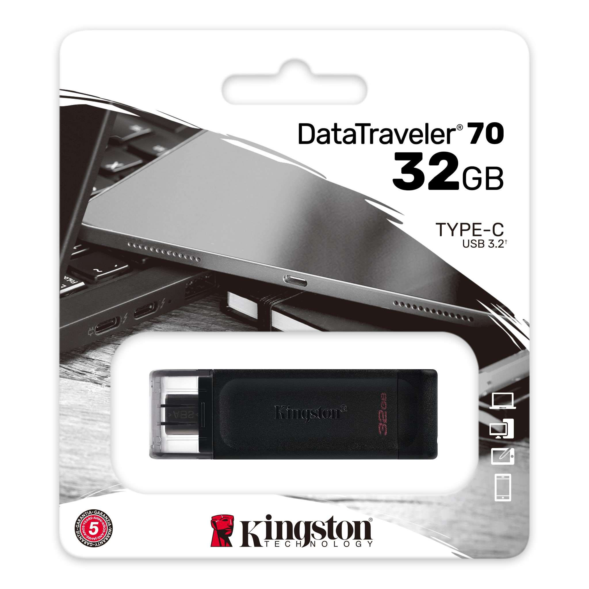 USB Memory Stick Kingston UFD 32GB DT70 Type-C KIN