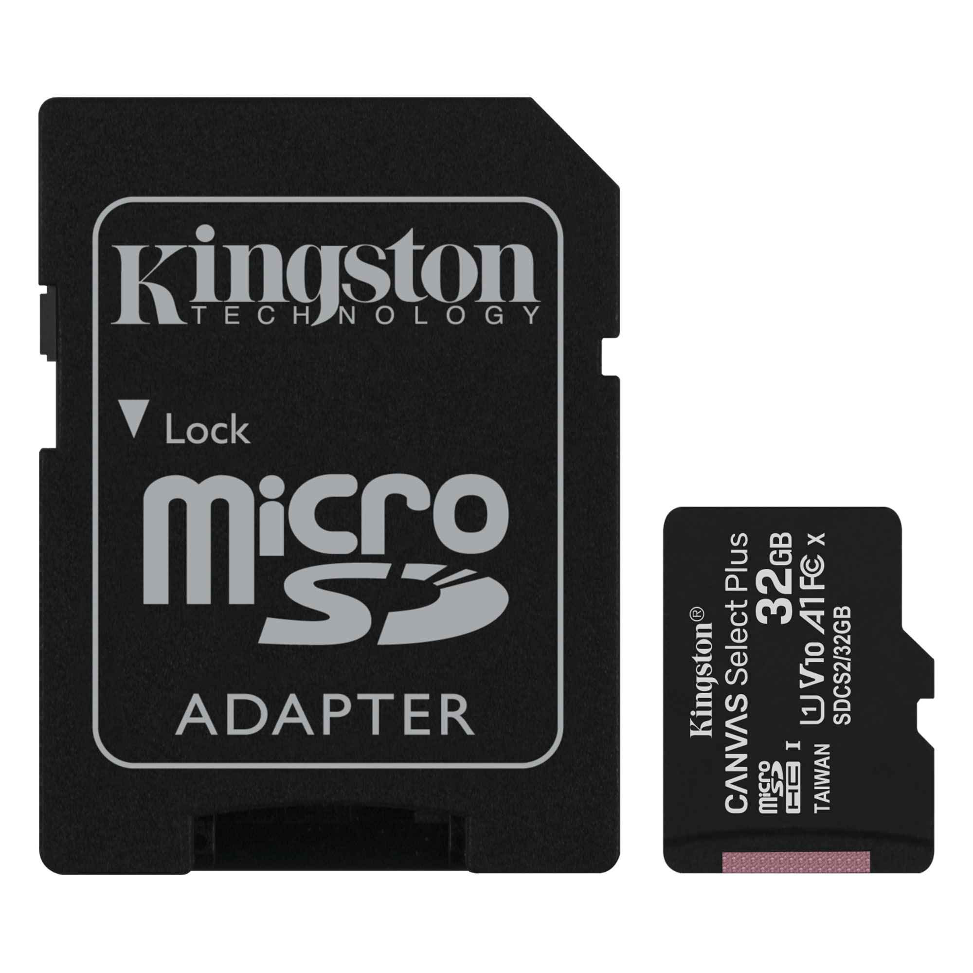 Memory Card Kingston SD Micro 32GB Class 10 UHS-I Canvas Plus plus SD adapter