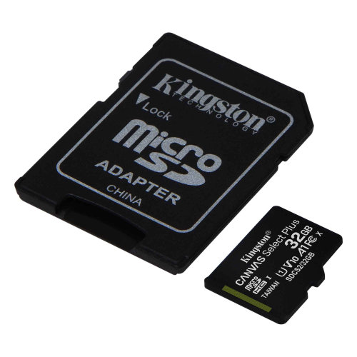 Memory Card Kingston SD Micro 32GB Class 10 UHS-I Canvas Plus + SD adapter