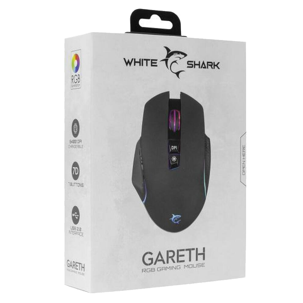 Miš White Shark GM-5009 GARETH Crni / 6400 dpi