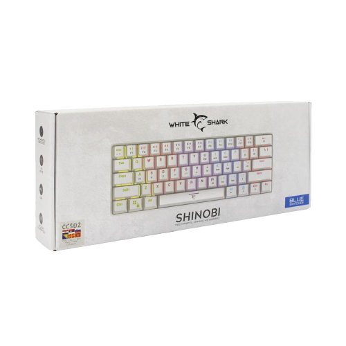 Tastatura White Shark GK-2022 SHINOBI Bijela - Mehanička / HR - Plavi Switchevi