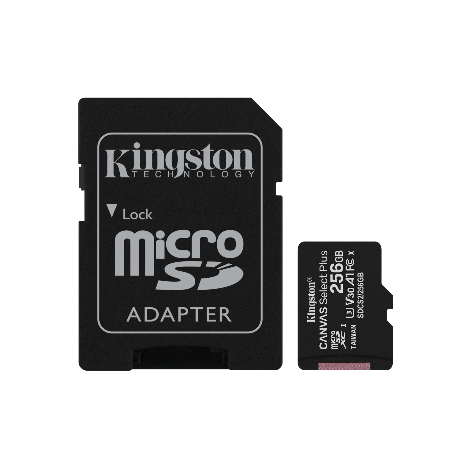 Memory Card Kingston SD Micro 256GB Canvas Plus Adapter