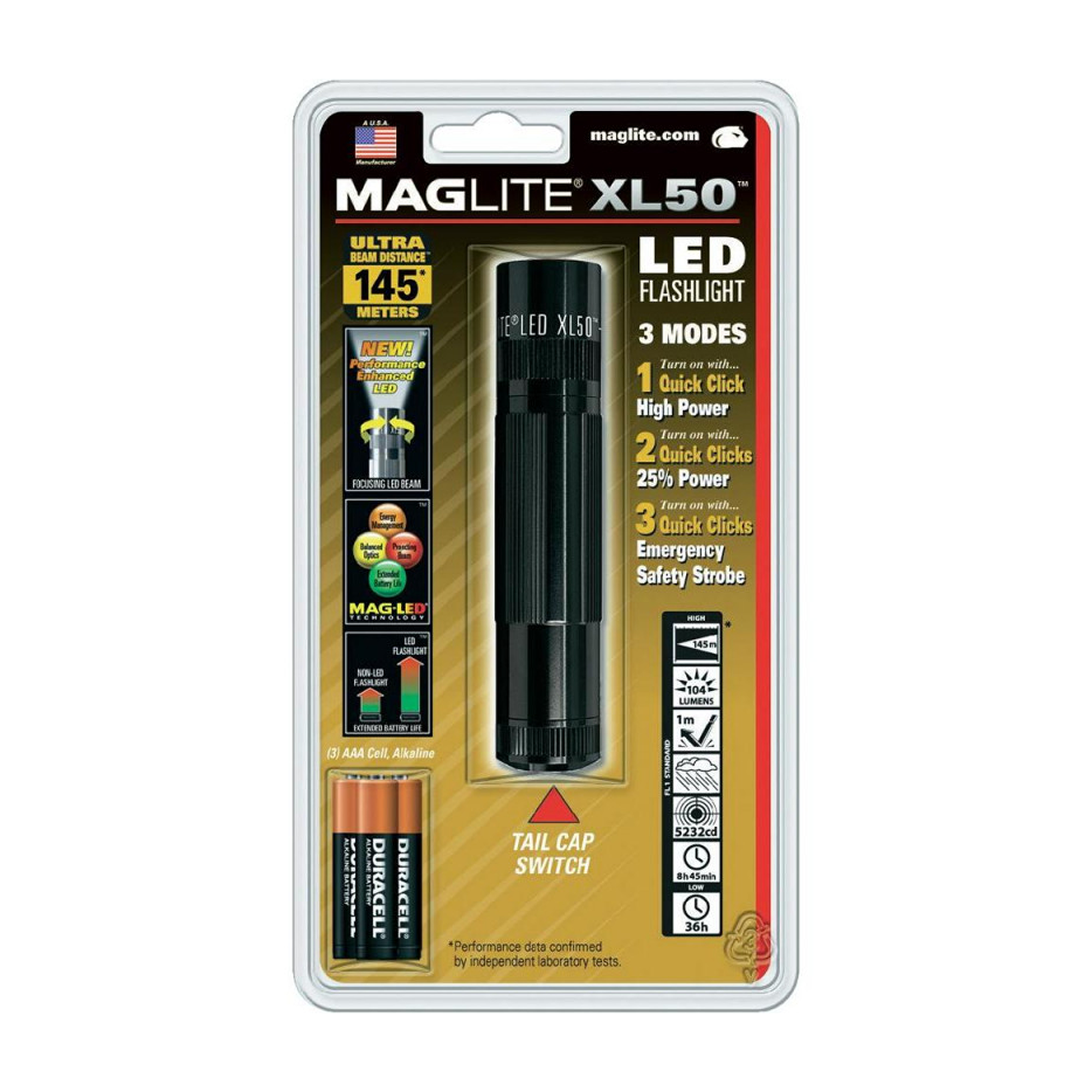 Maglite ručna LED svjetiljka XL50-S3016, Black