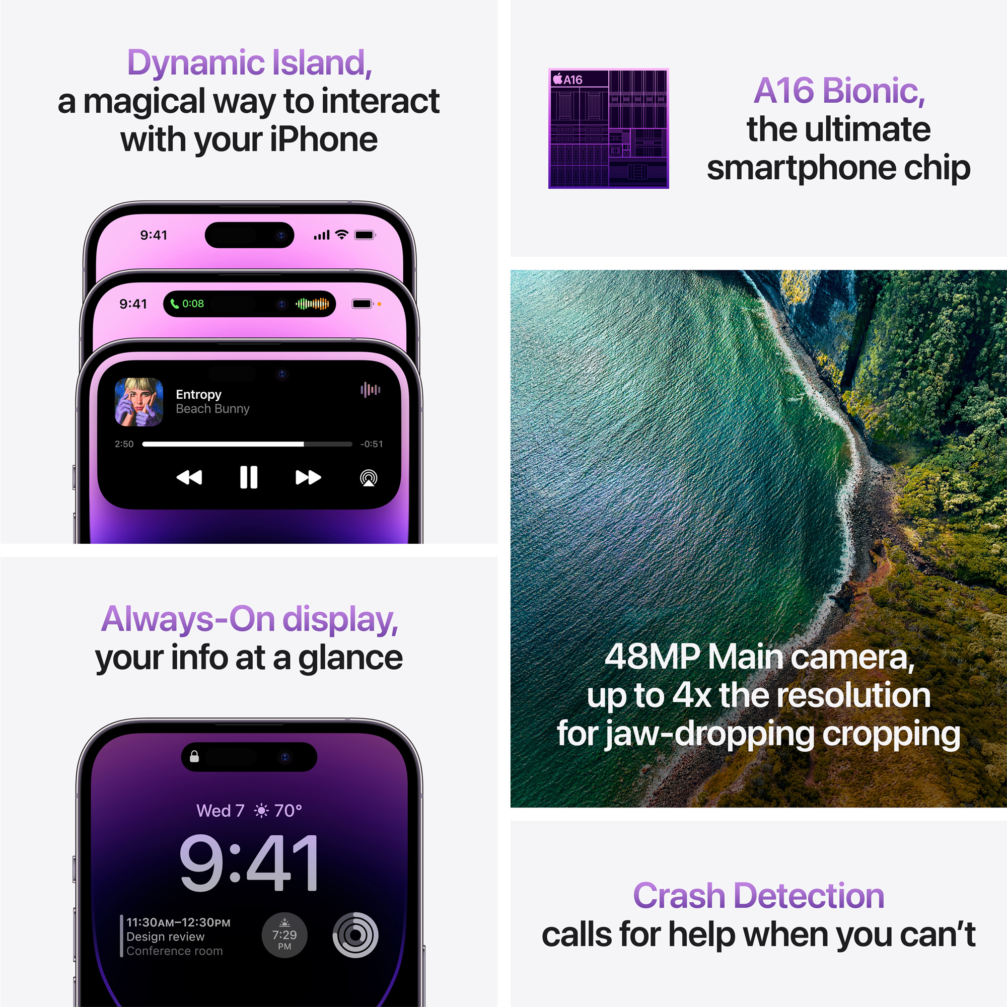 Mobitel Apple iPhone 14 Pro 128GB Deep Purple