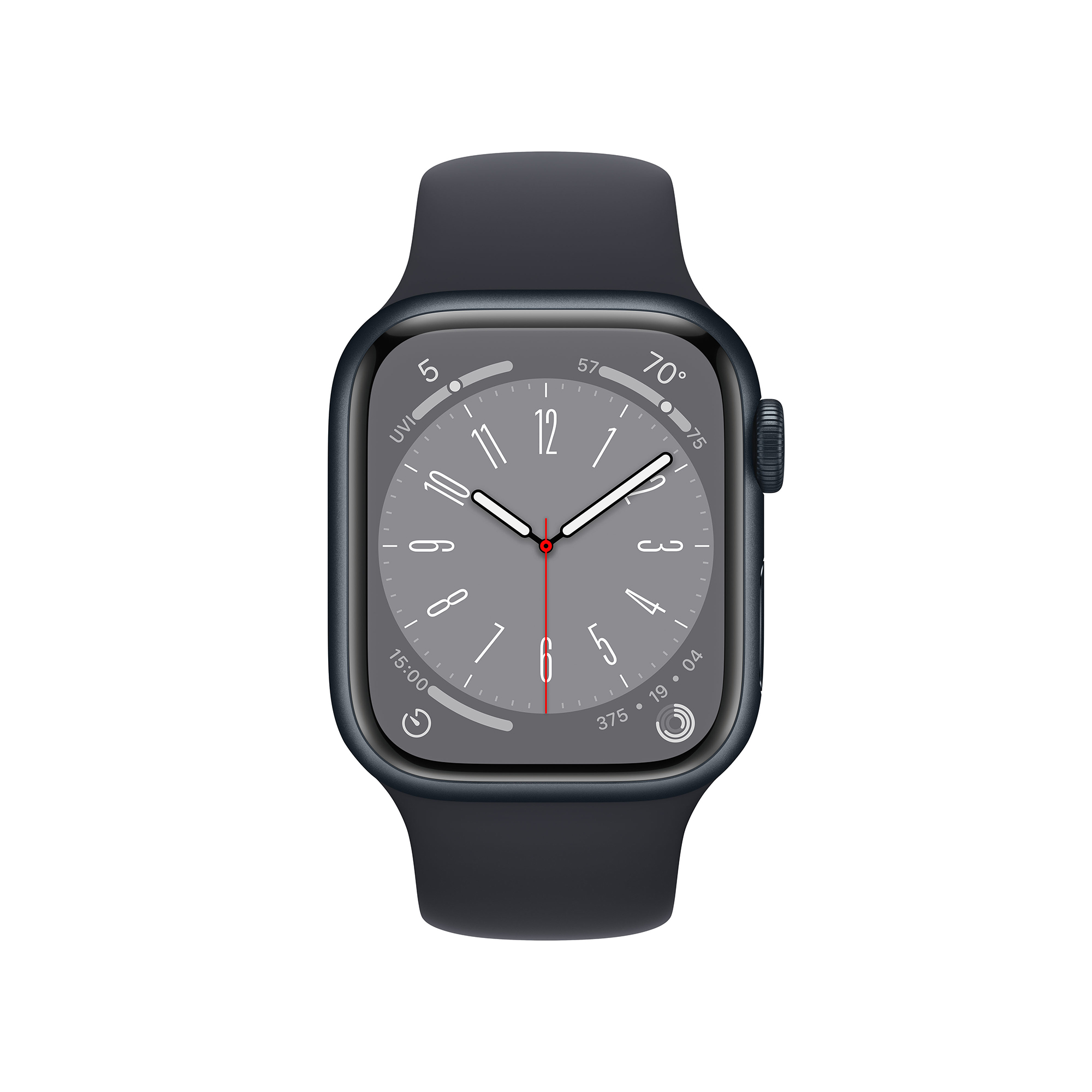 Apple Watch S8 GPS 41mm Midnight Aluminium Case with Midnight Sport Band - Regular