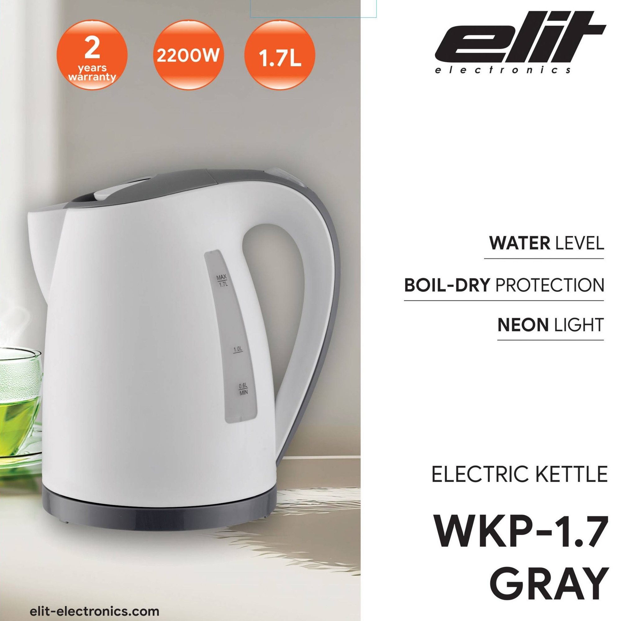 Kuhalo za vodu Elit WKP-1.7 Grey