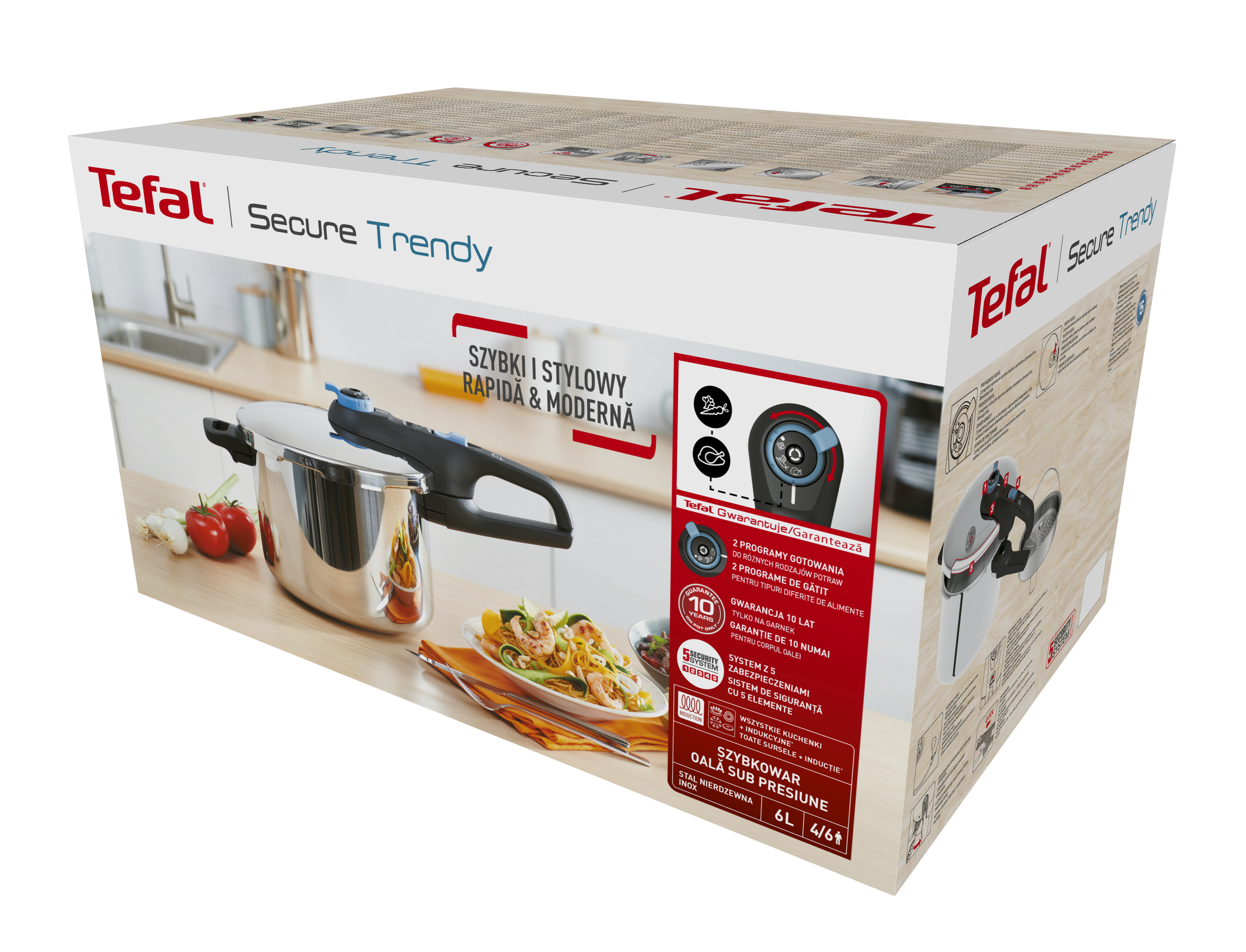Lonac Tefal P2580701 Secure Trendy 6l