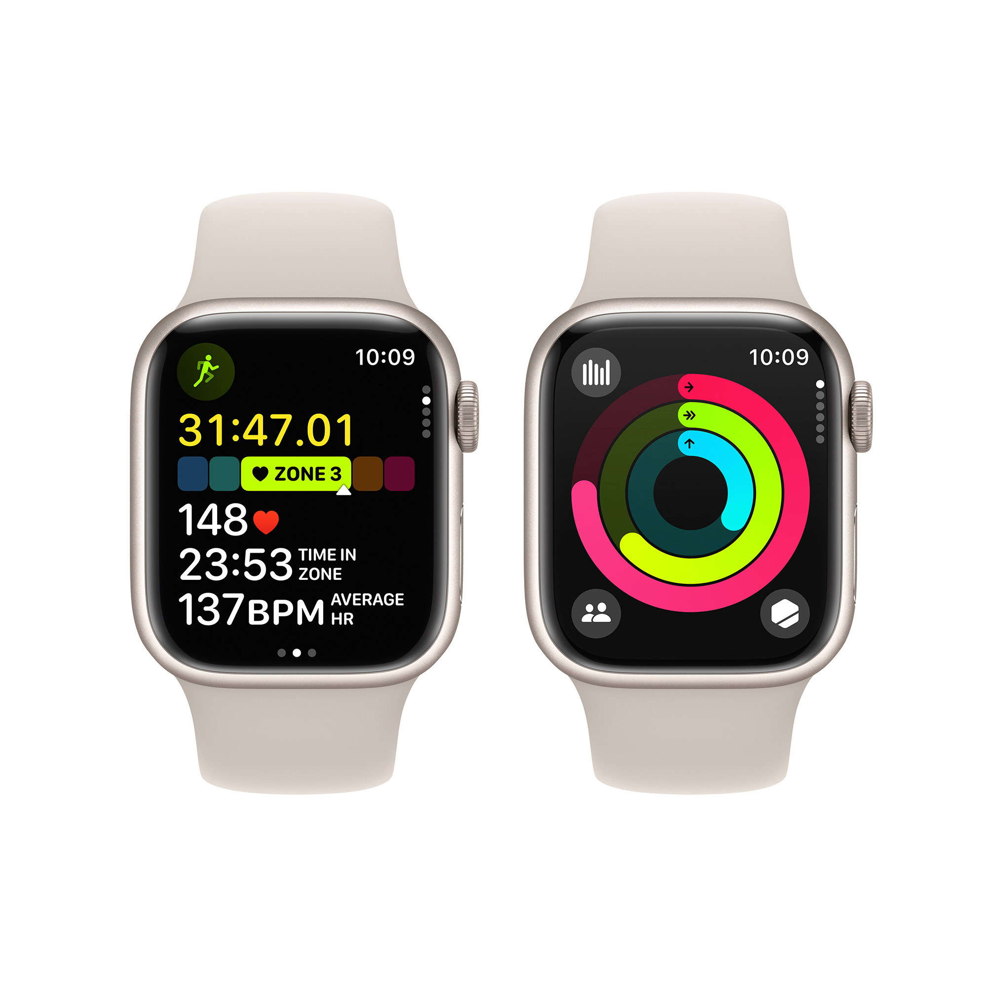 Apple Watch Series 9 Gps 41mm Starlight Aluminium Case With Starlight Sport Band Sm Naruči 