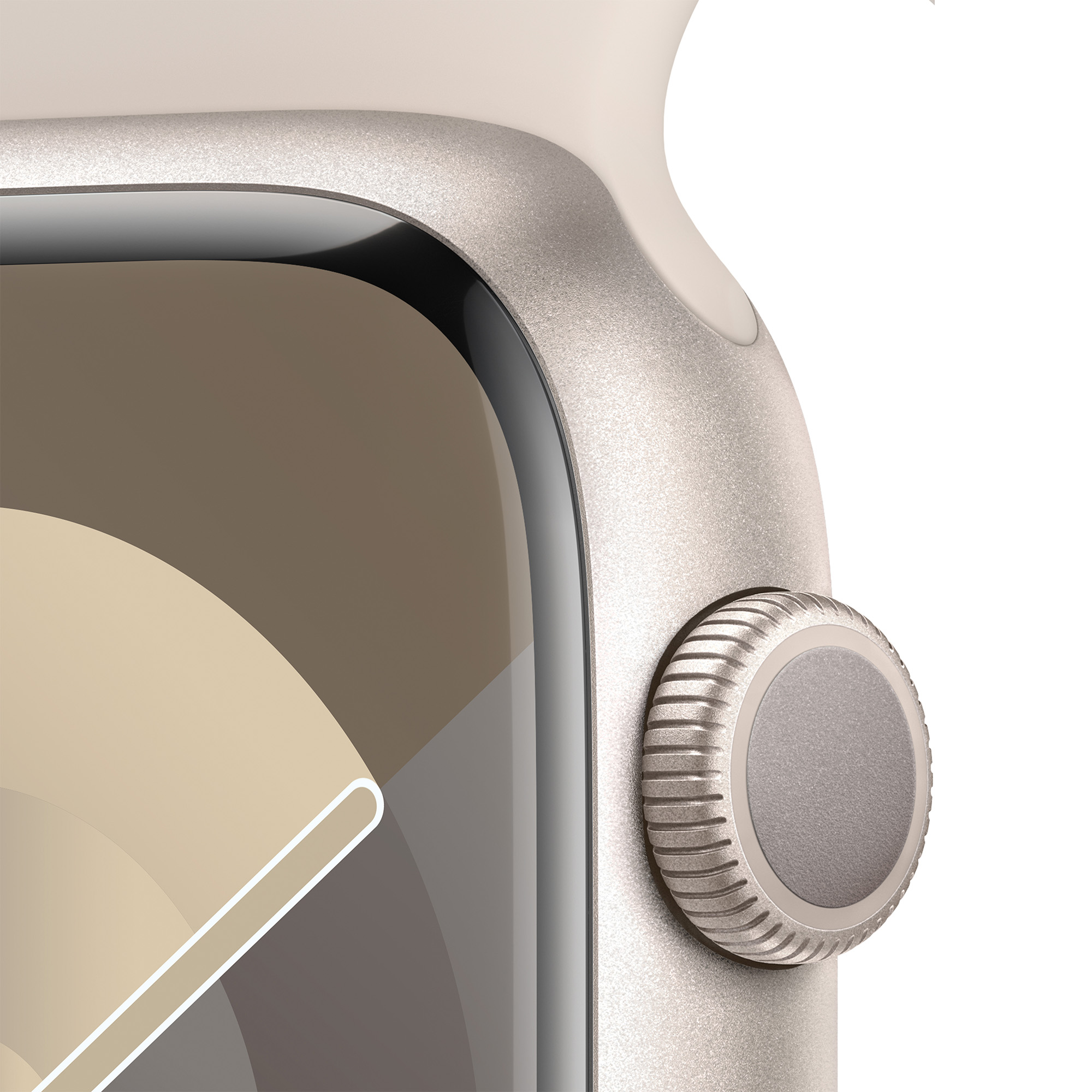 Apple Watch Series 9 GPS 45mm Starlight Aluminuimu Case with Starlight Sport Band - S/M
