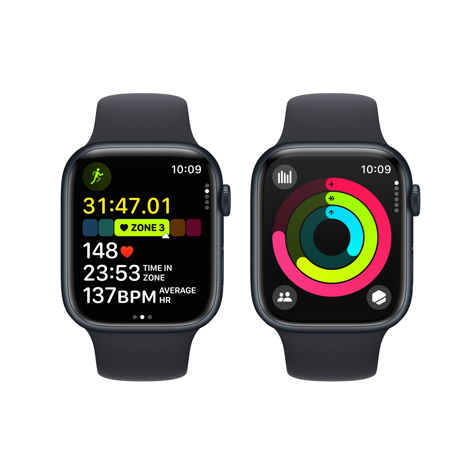 Apple Watch Series 9 GPS 45mm Midnight Aluminium Case With Midnight 