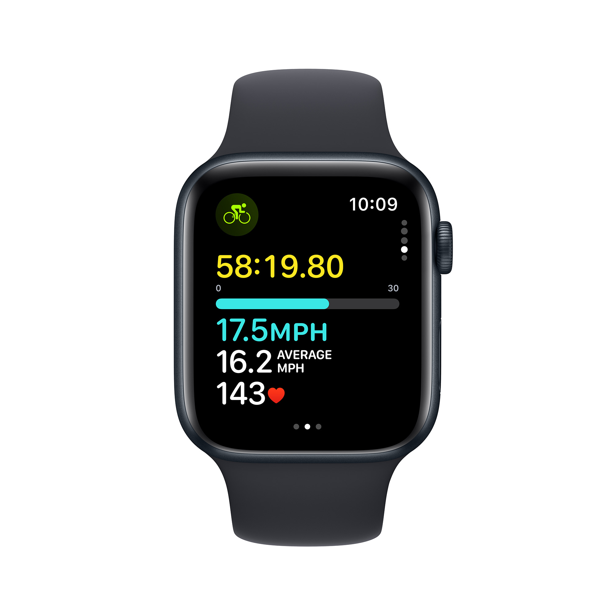 Apple Watch SE GPS (2. gen) 44mm Midnight Aluminium Case with Midnight Sport Band - M/L