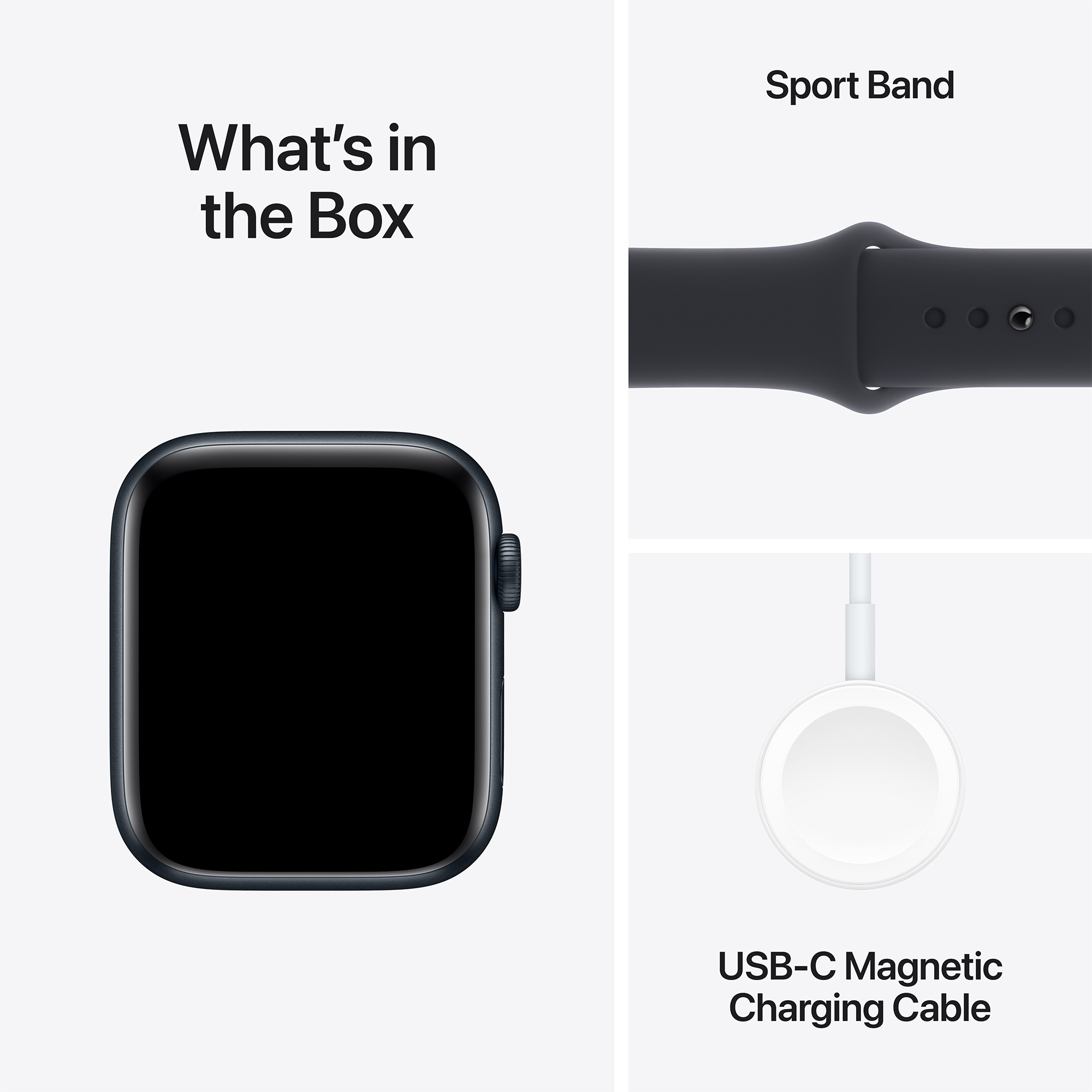 Apple Watch SE GPS (2. gen) 44mm Midnight Aluminium Case with Midnight Sport Band - M/L