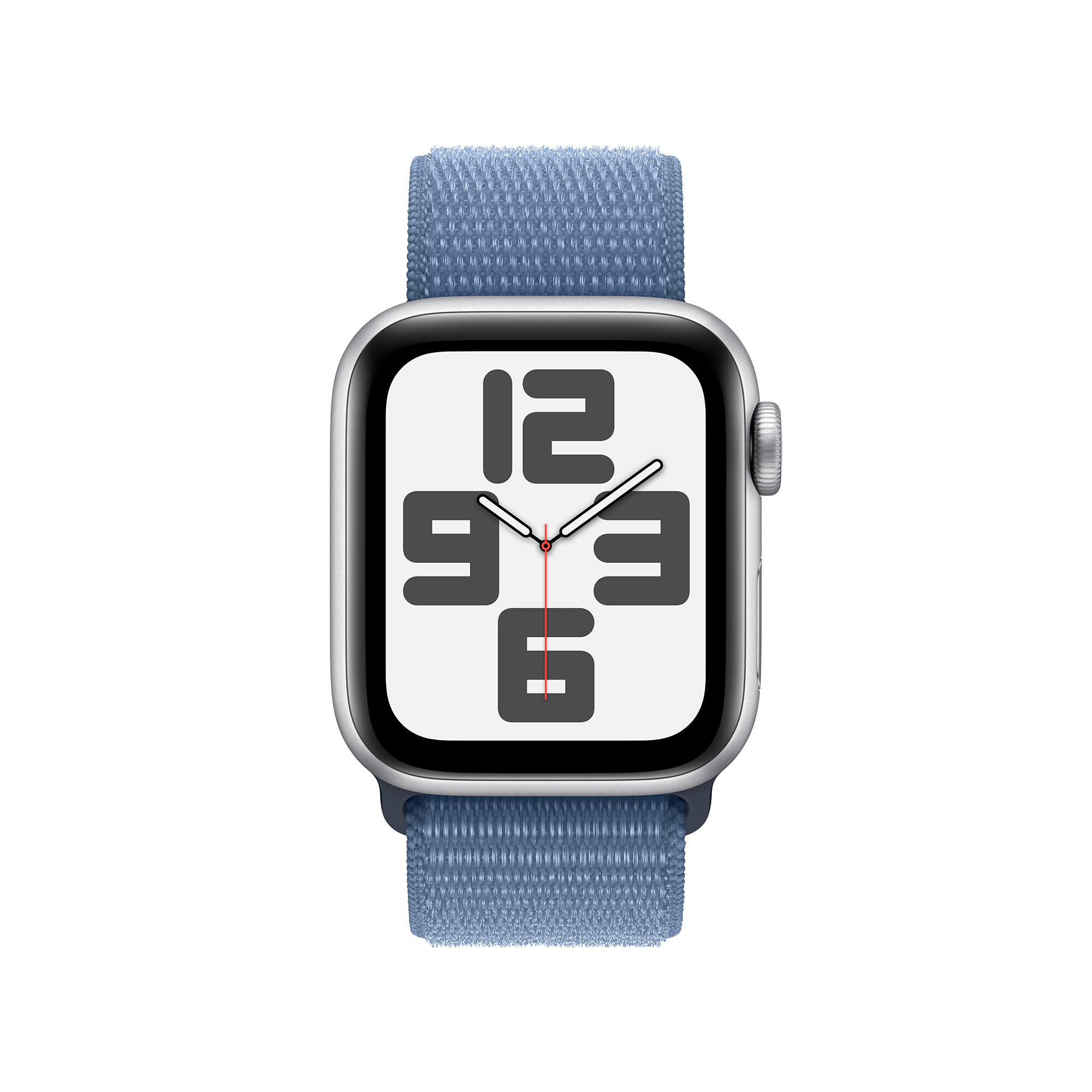 Apple Watch SE GPS (2. gen) 40mm Silver Aluminium Case with Winter Blue Sport Loop
