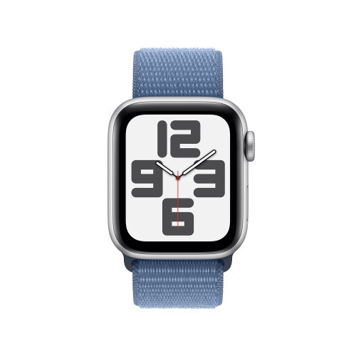 Apple Watch SE2 v2 GPS 40mm Silver Aluminium Case with Winter Blue Sport Loop