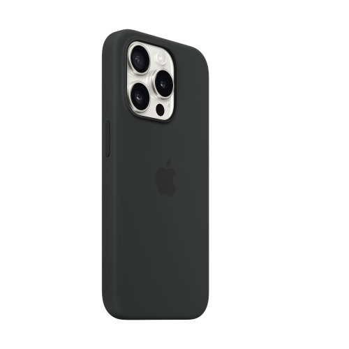Apple iPhone 15 Pro Silicone Case with MagSafe - Black