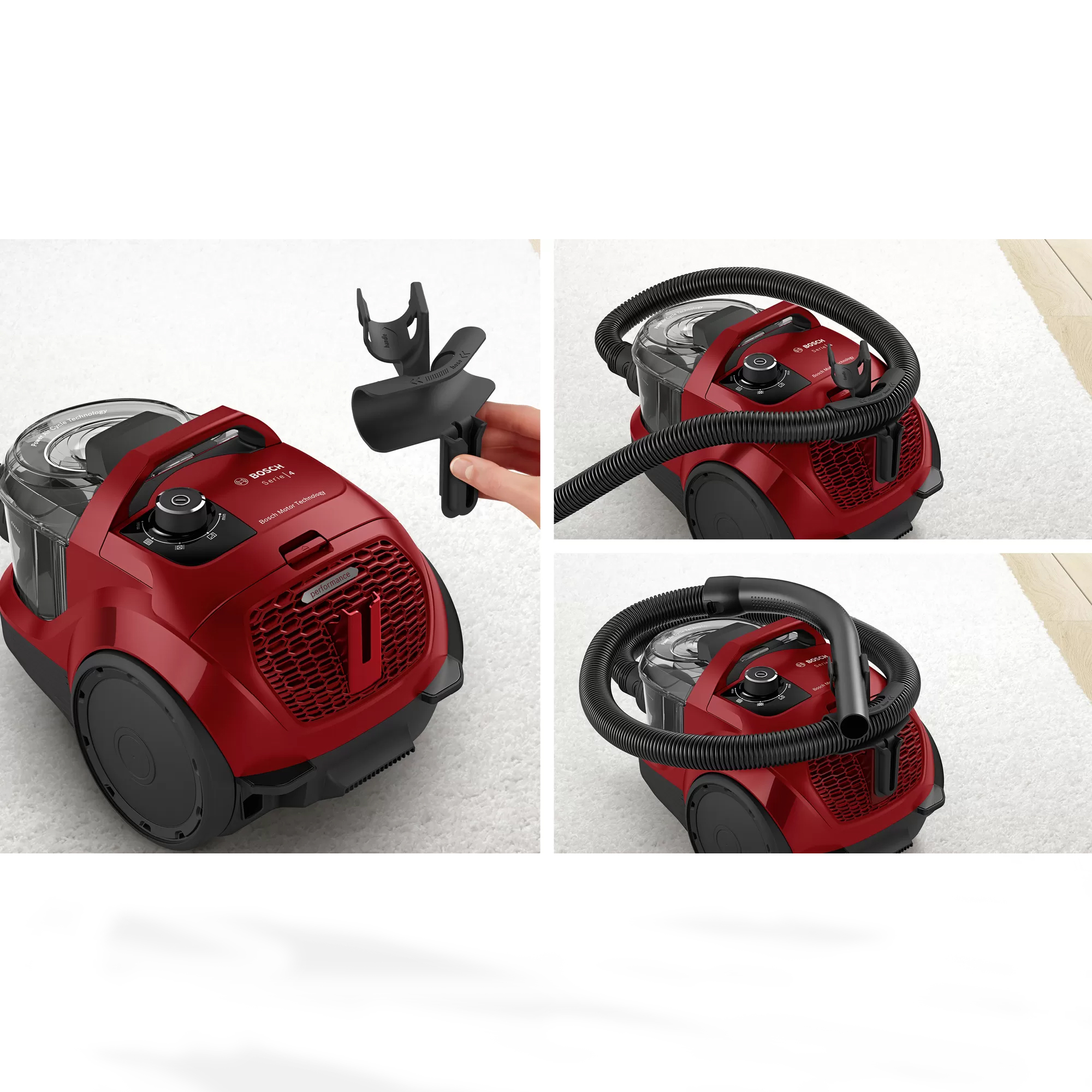 Usisivač sa posudom Bosch BGC21X350 Serie 4 Crvena