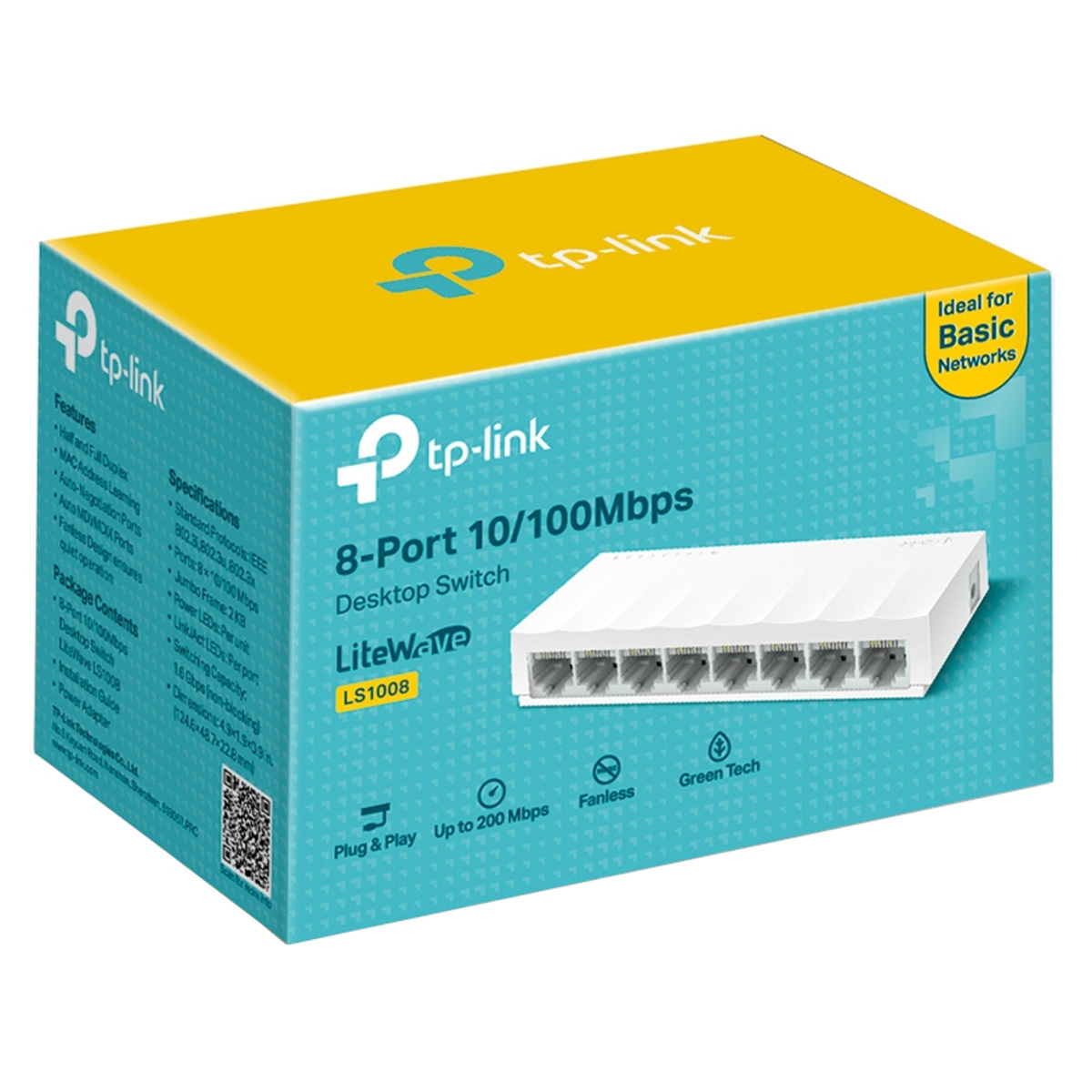 Switch-TP-Link-LS1008-LiteWave-8-Port-10-100Mbps