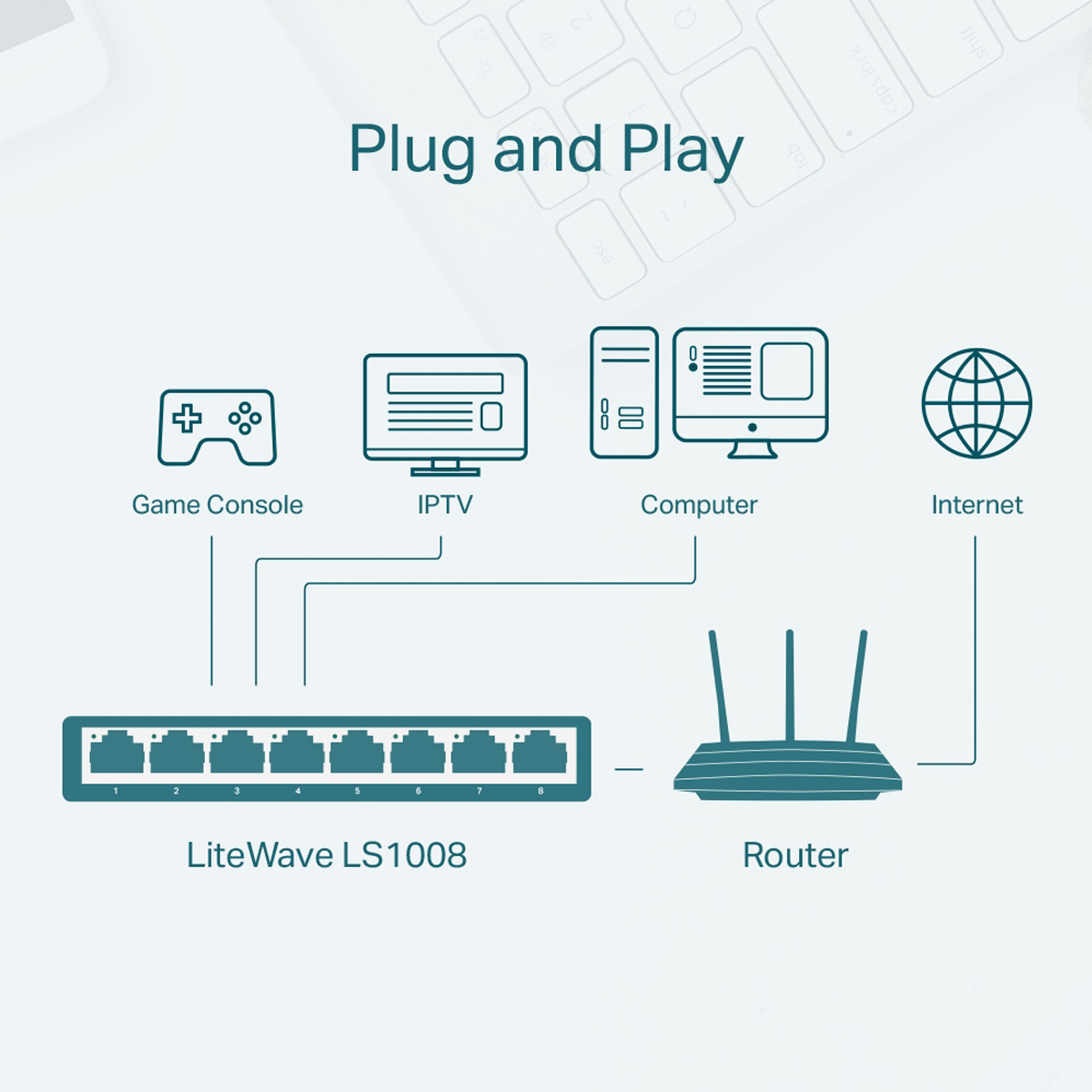 Switch-TP-Link-LS1008-LiteWave-8-Port-10-100Mbps
