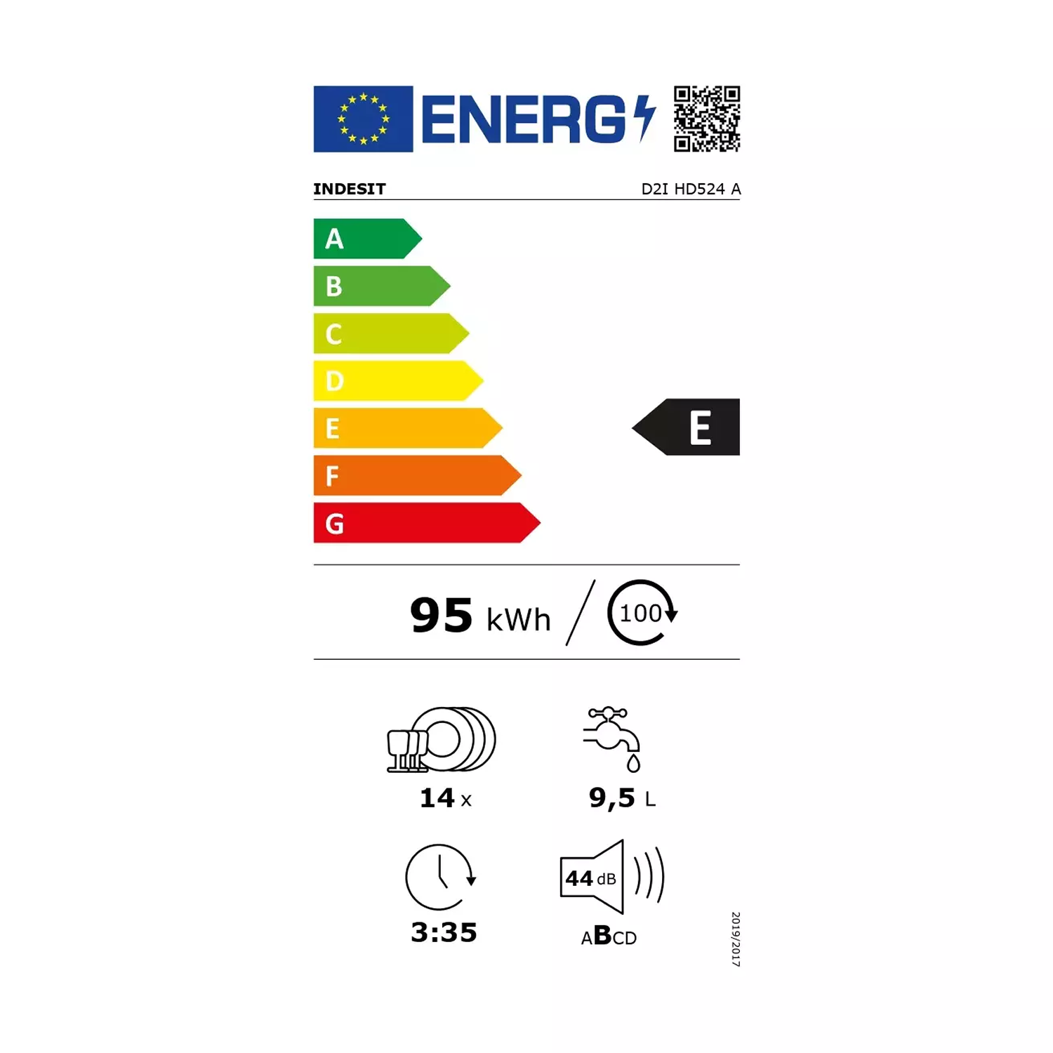 Ugradbena mašina za pranje suđa Indesit D2I HD524 A