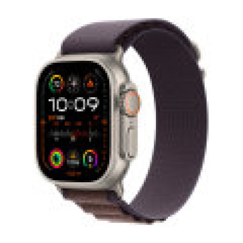 Apple Watch Ultra2 Cellular, 49mm Titanium Case with Indigo Alpine Loop - Large