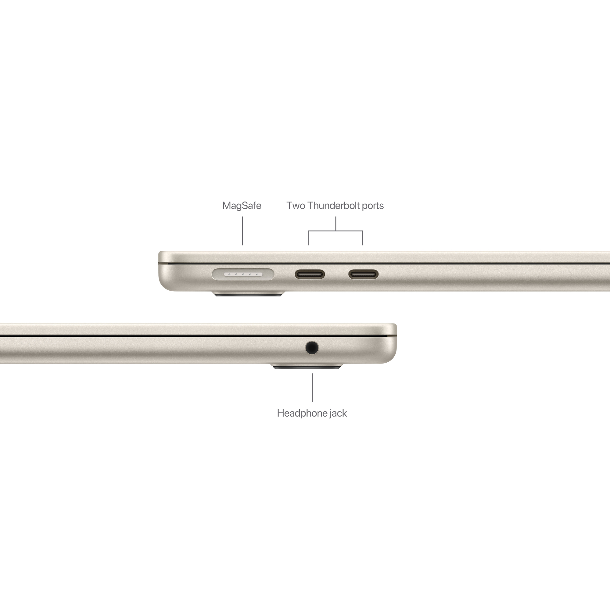 Notebook Apple MacBook Air 15.3'' M3 Starlight 8/256GB - mryr3cr/a