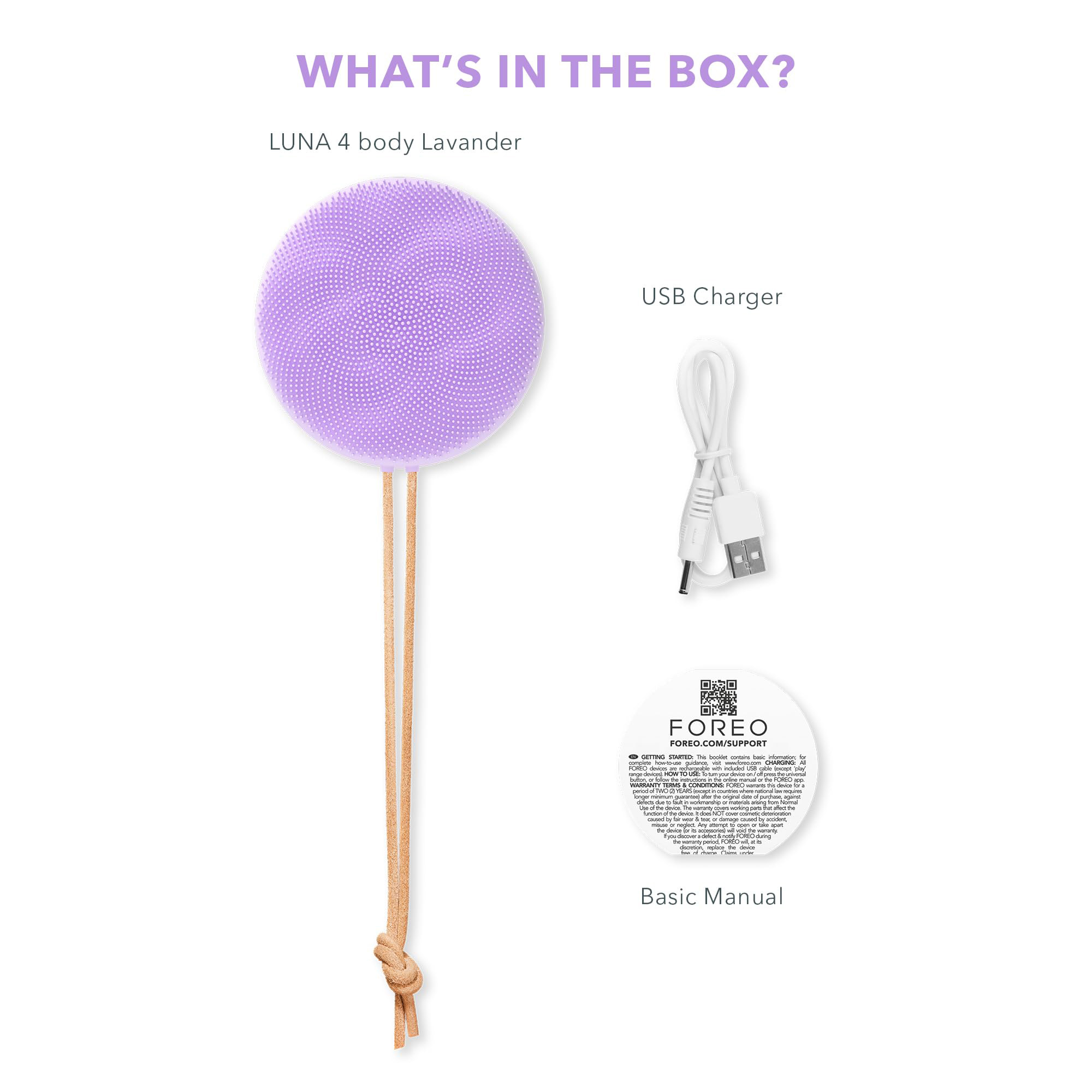Uređaj za masažu za tijelo Foreo Luna 4 Body Lavender