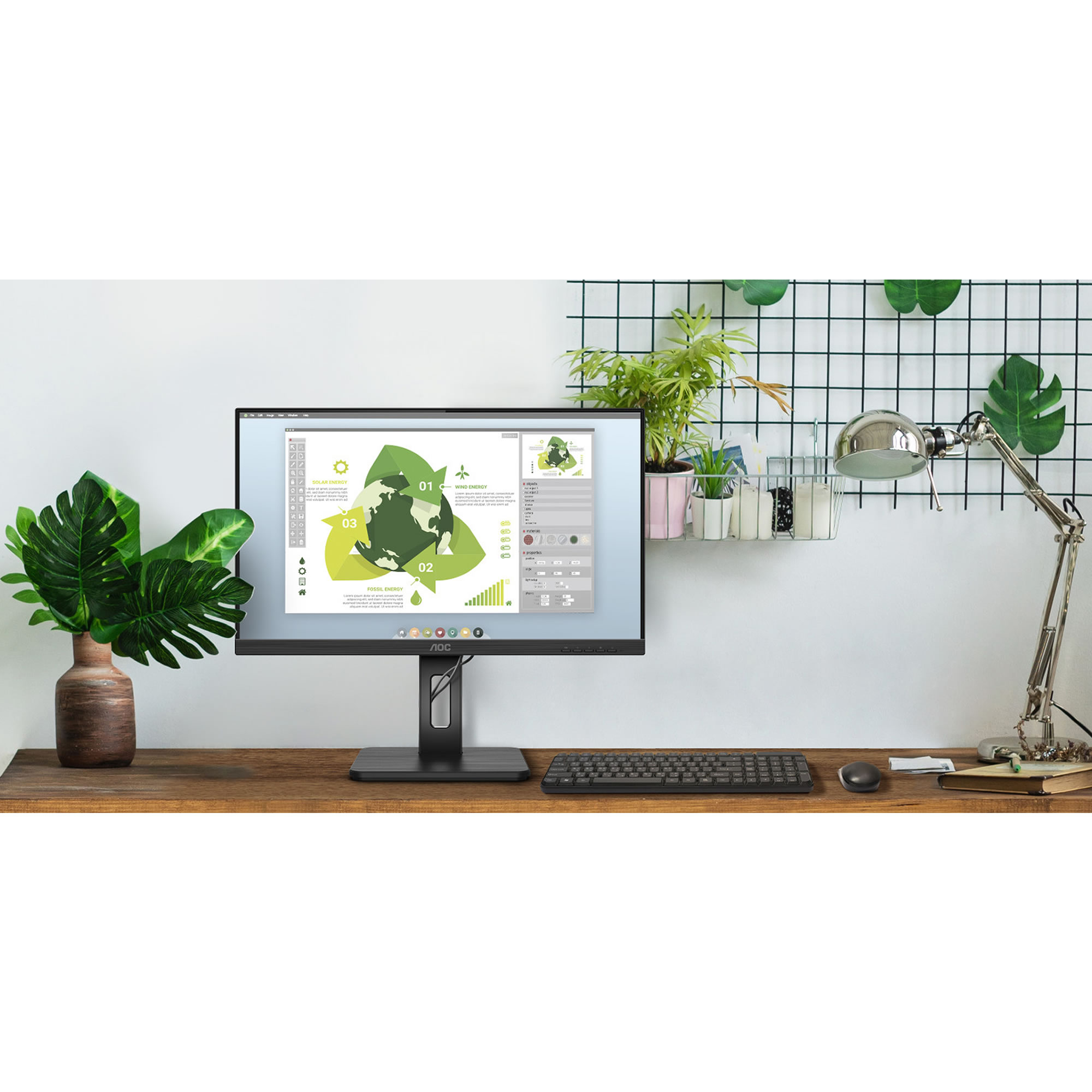 Monitor 24'' AOC Q24P2Q QHD IPS