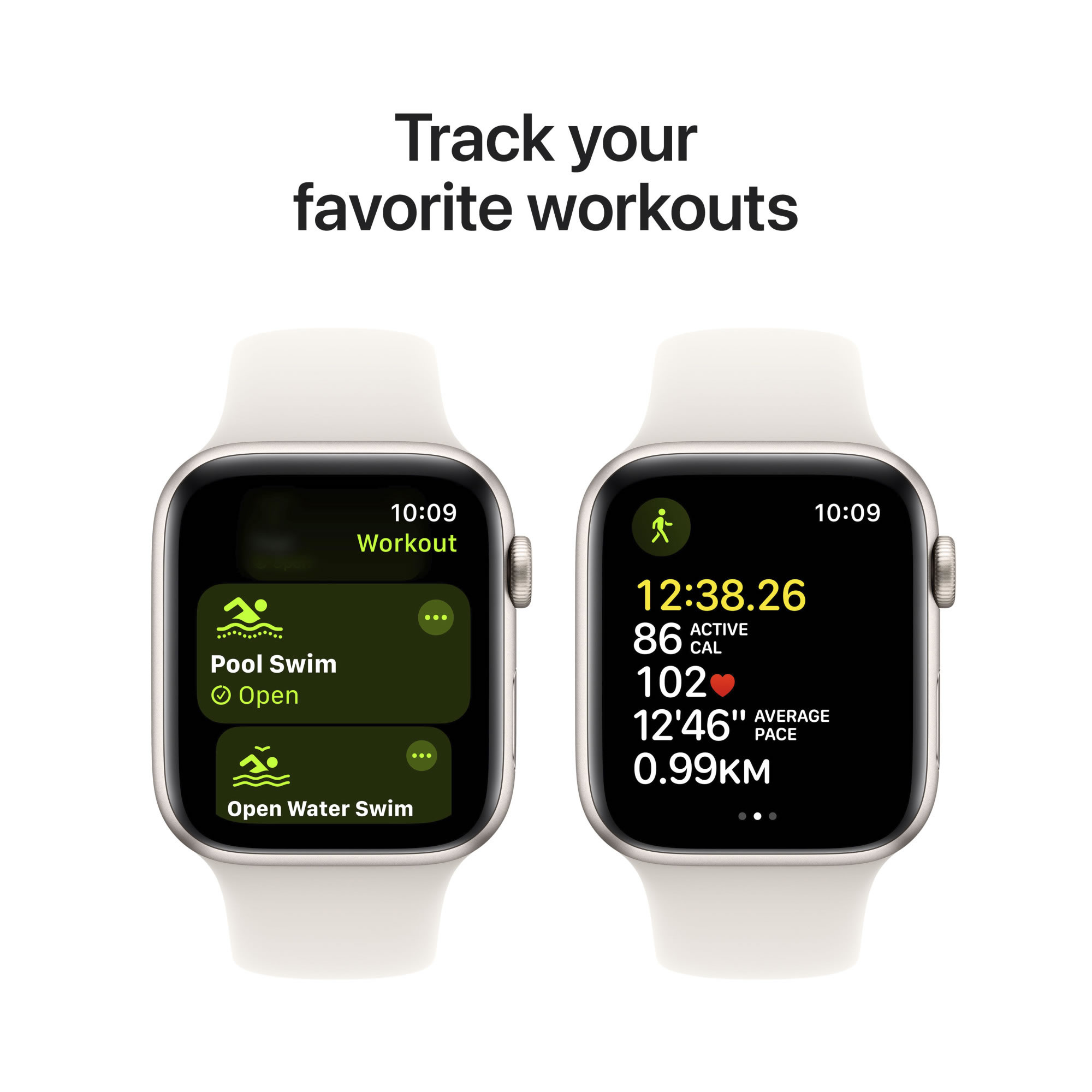 Apple Watch SE2 v3 GPS 40mm Starlight Alu Case with Starlight Sport Band - S/M
