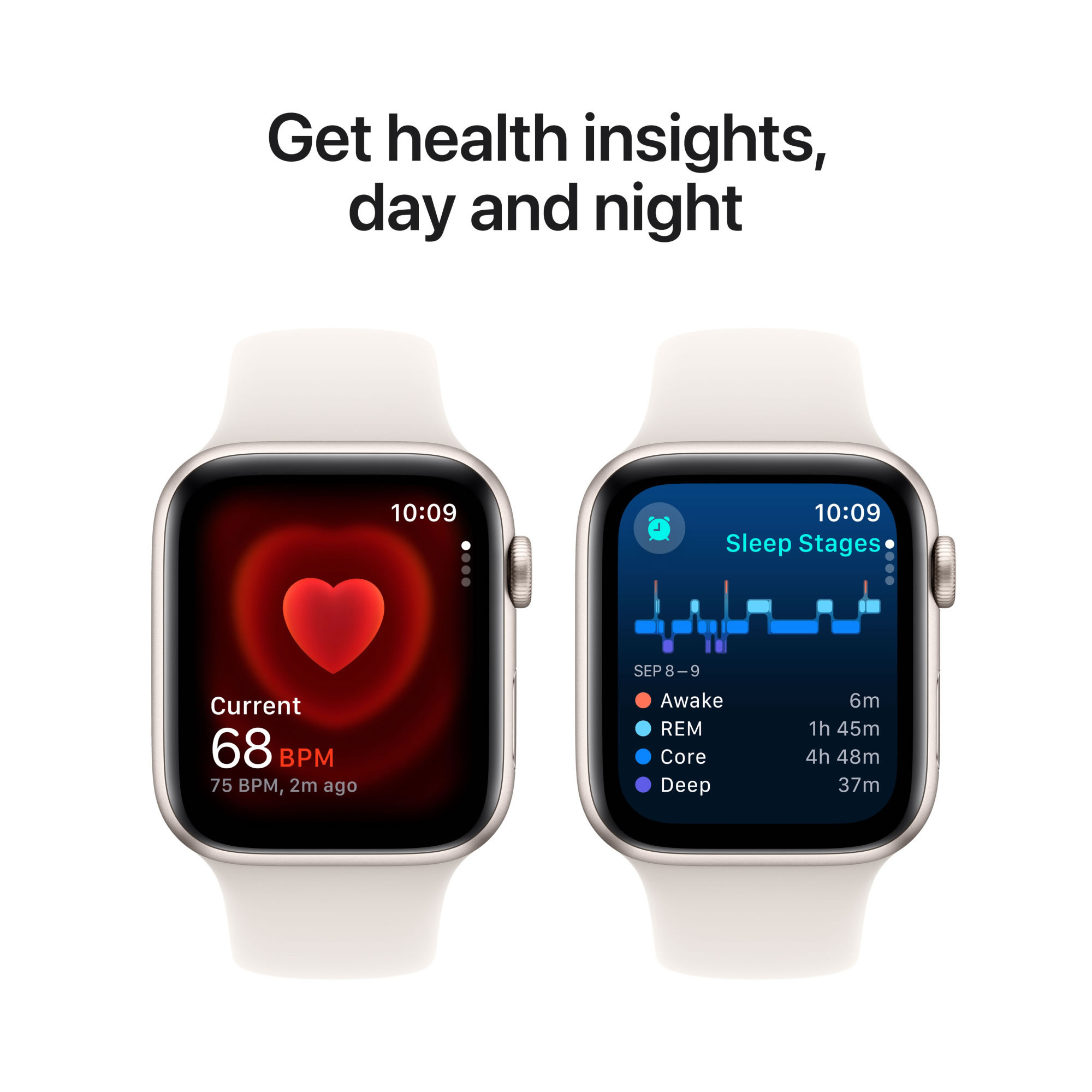 Apple Watch SE2 v3 GPS 40mm Starlight Alu Case with Starlight Sport Band - S/M
