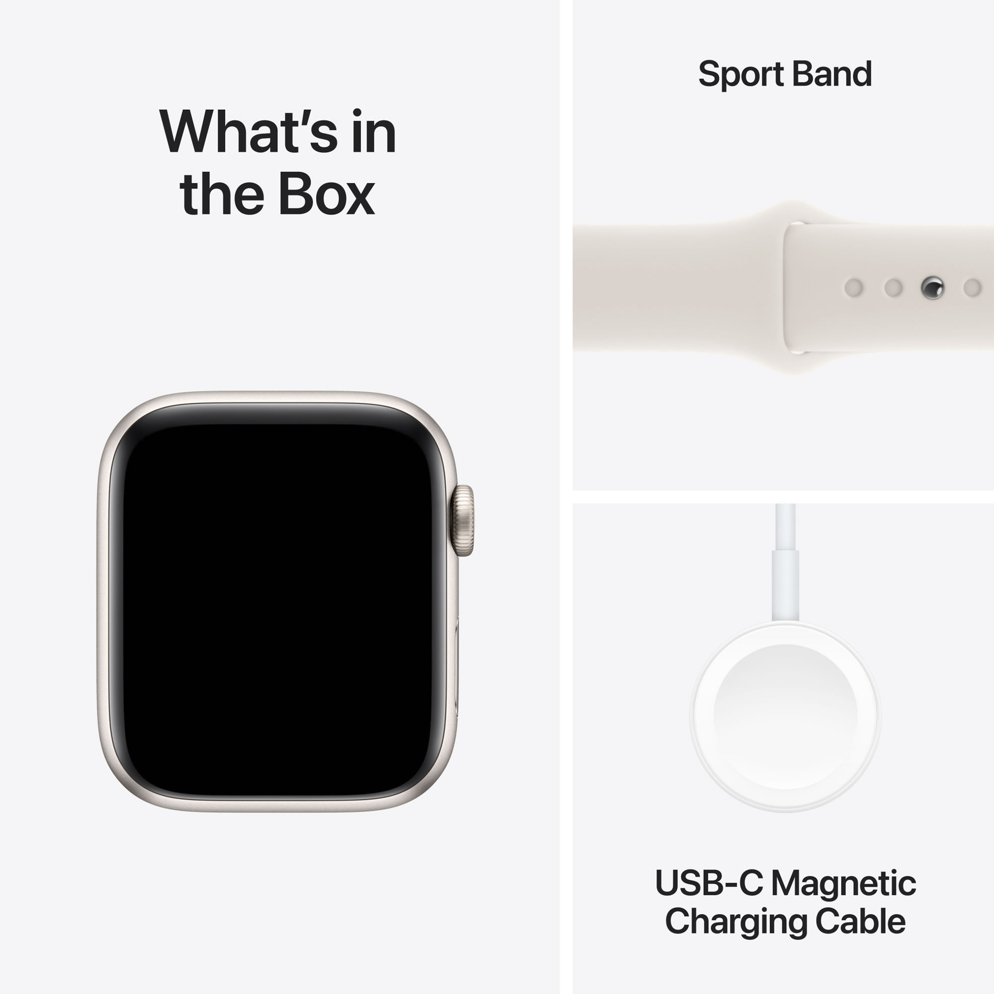 Apple Watch SE2 v3 GPS 40mm Starlight Alu Case with Starlight Sport Band - S/M