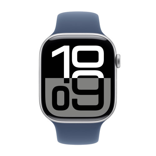 Apple Watch S10 GPS 46mm Silver Alu Case with Denim Sport Band - S/M