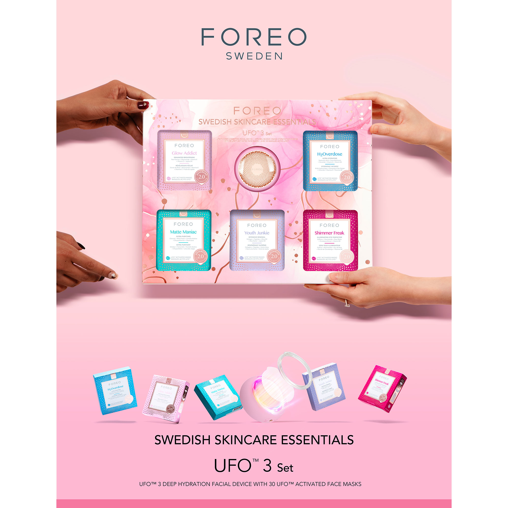 Foreo UFO 3 Swedish Skincare Essentials Set