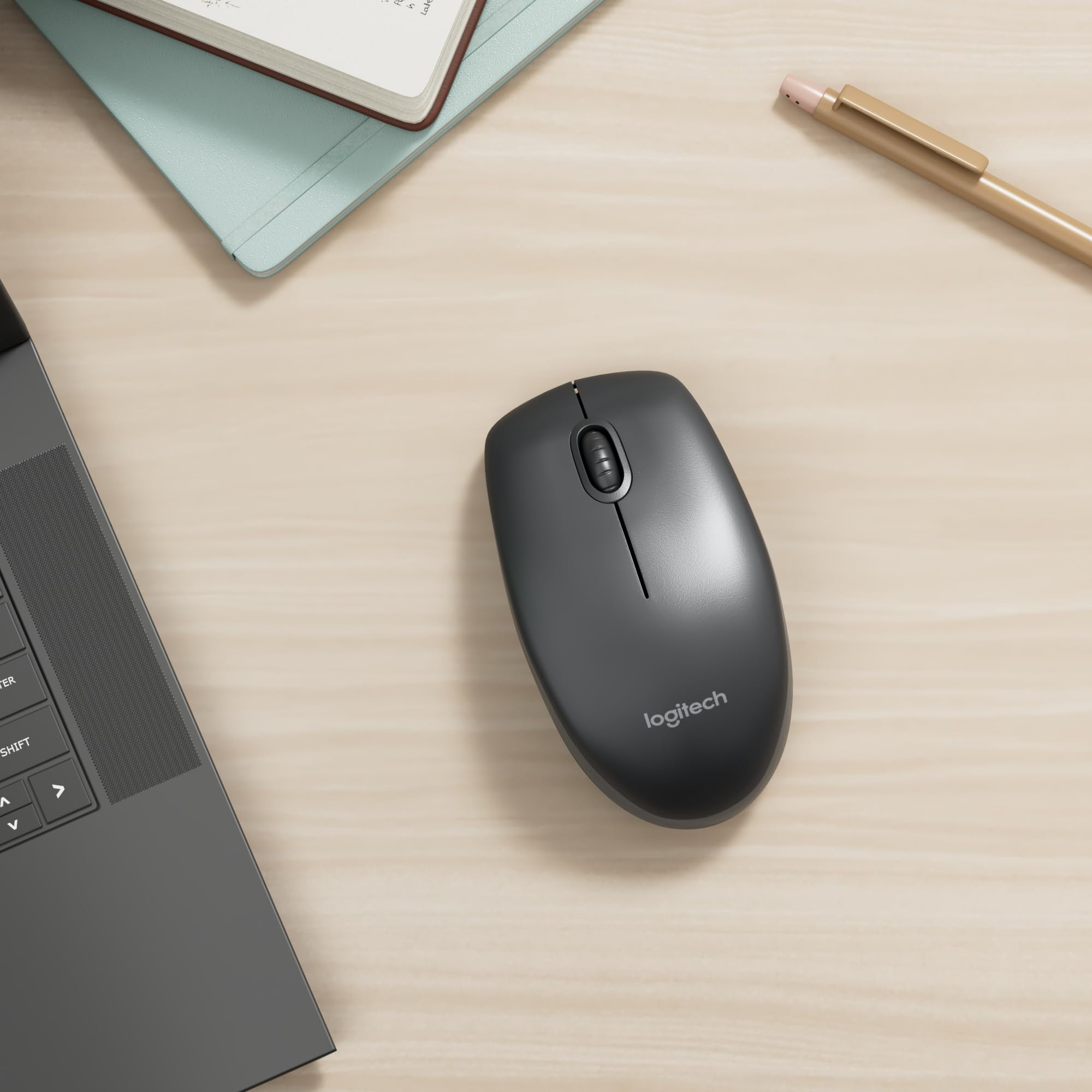 Mis-Logitech-B100-Corded-Mouse-BLACK-USB