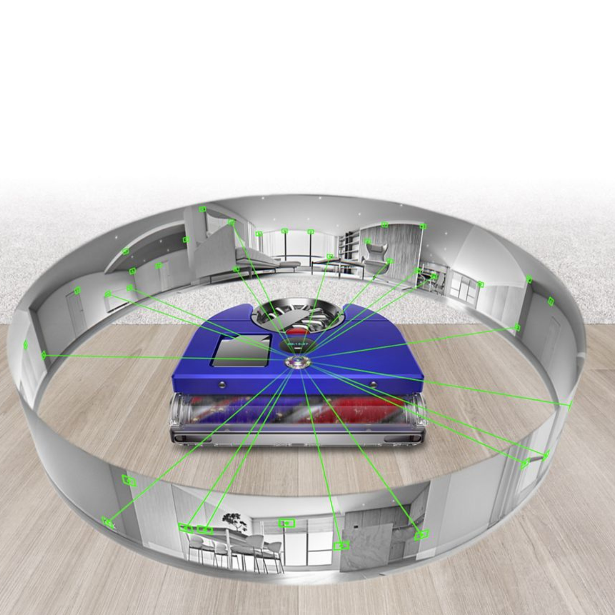 Usisivač robot Dyson RB03 360 Vis Nav Vinca Blue/Nickel