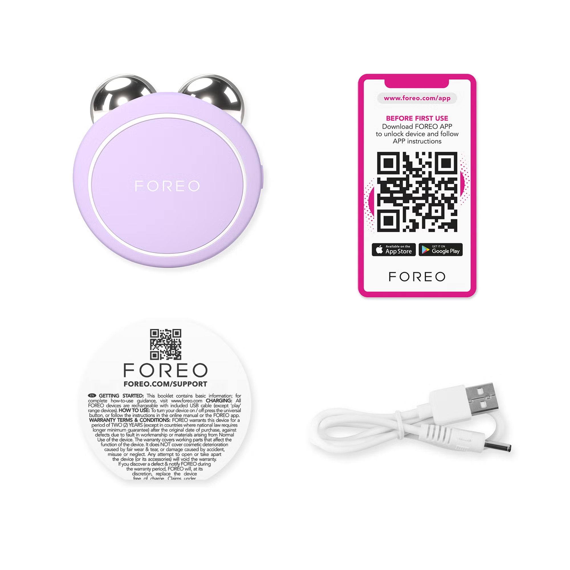 Uređaj za njegu lica Foreo BEAR 2 Go Lavender