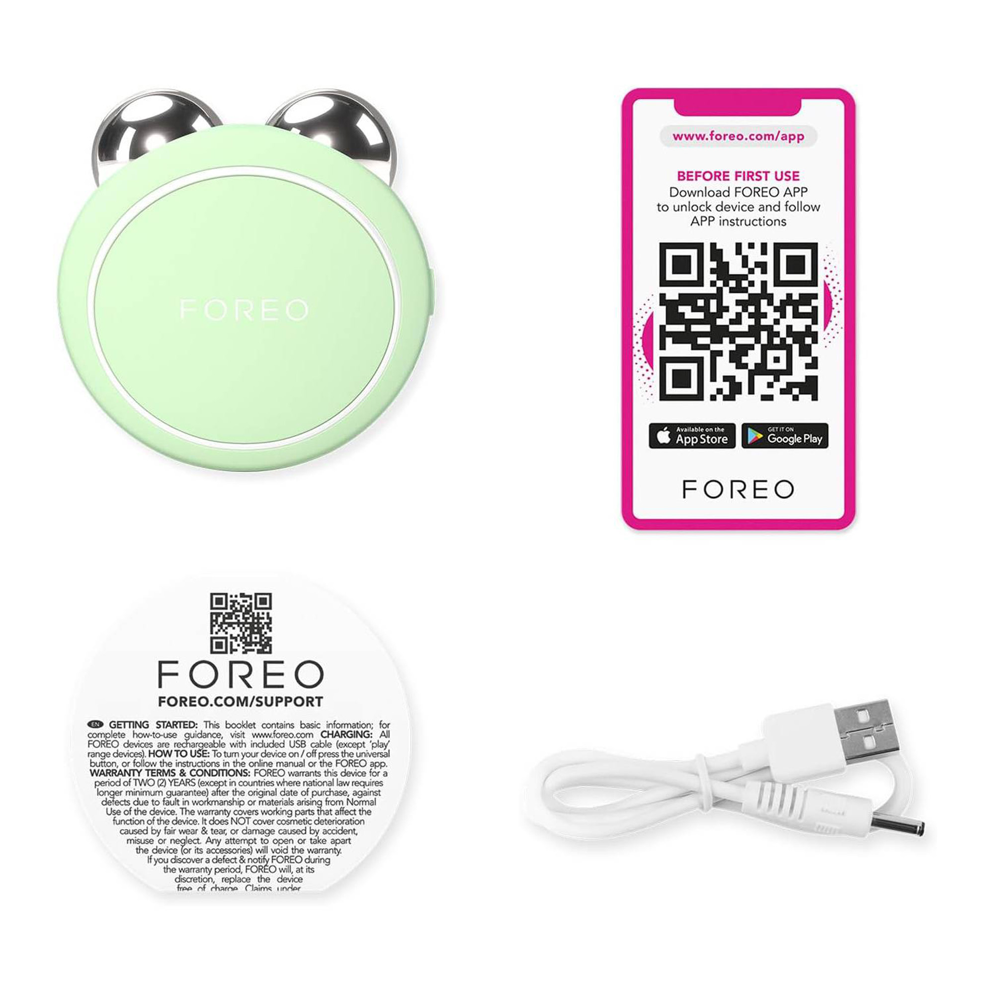 Uređaj za njegu lica Foreo BEAR 2 Go Pistachio